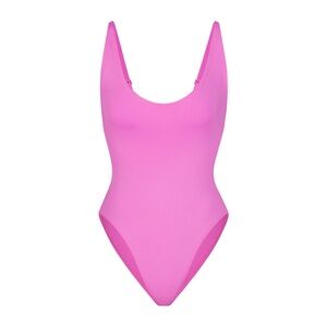 Signature swim scoop neck one piece neon orchid, 2XL, NWT SOLDOUT